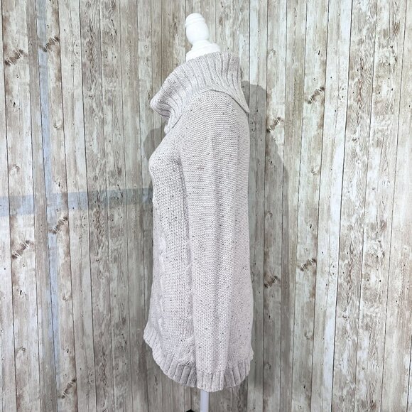 Women's Old Navy Long Sleeve Sweater | Cream | Cowl Neck | Small | Cable Knit - Picture 2 of 16